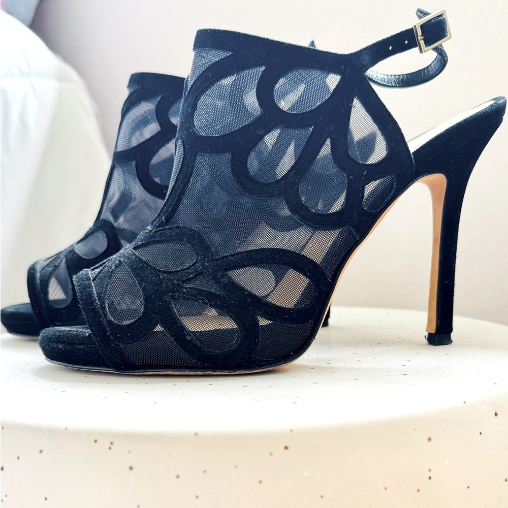 Kate Spade Mesh Peep toe Slingback heels